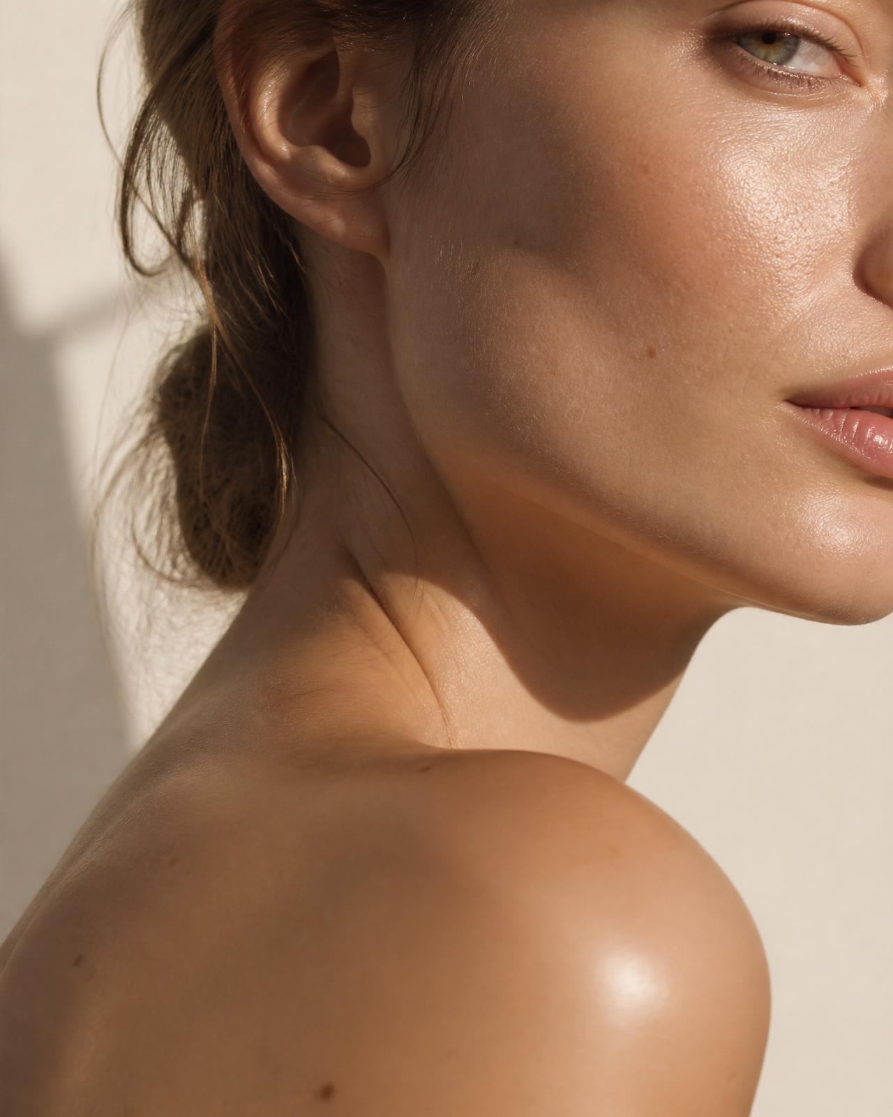 Signature Skin — editorial närbild av naturlig hud